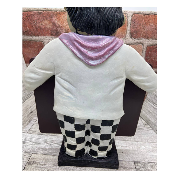 Chef Figurine holding Menu Chalkboard - Picture 8 of 11